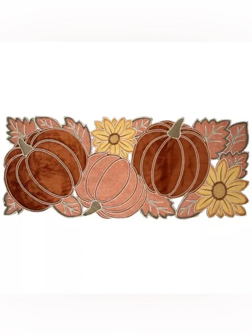 Pumpkins & Sunflowers Cutout Table Runner